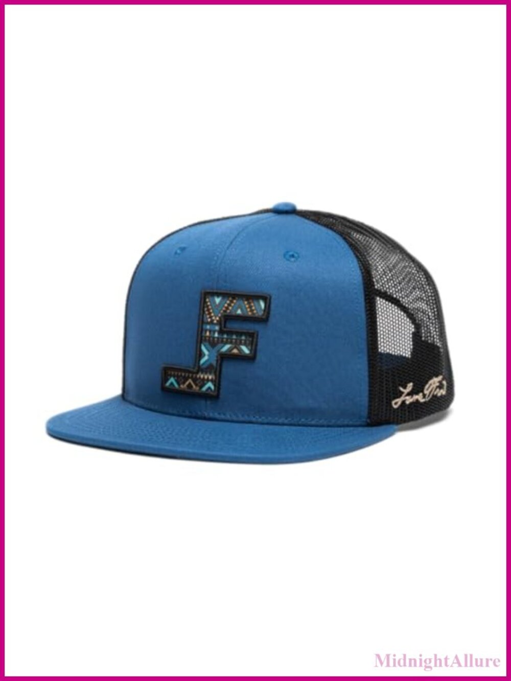 Flat 6-Panel Trucker Hat Aztec Western Snapback Cap Adult Unisex